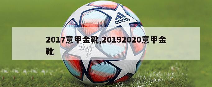 2017意甲金靴,20192020意甲金靴